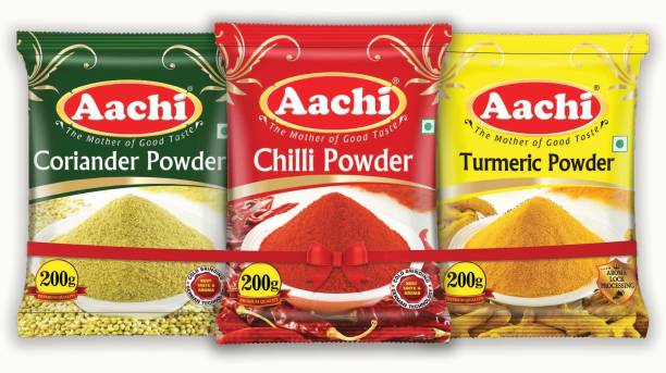 600 chilli turmeric coriander powder spices combo pouch aachi original imafrcyfh9wb65h7